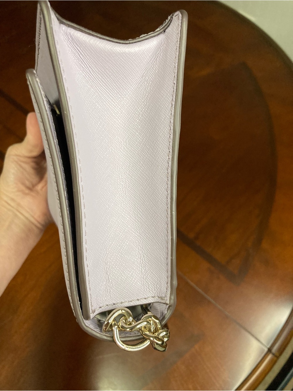 Kate Spade Madison Lavender Crossbody/Shoulder Chain Saffiano Leather Bag - Picture 8 of 15